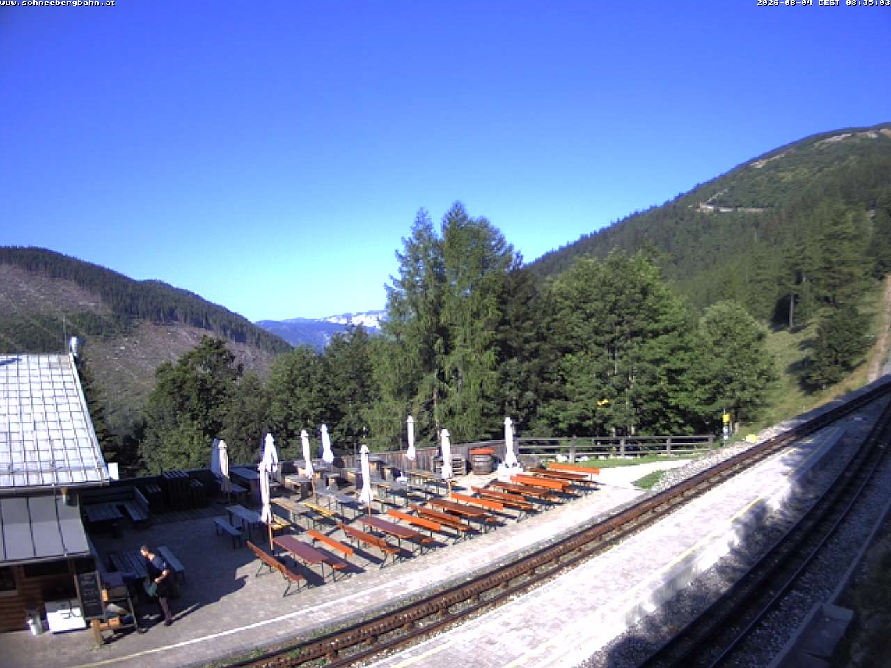Archiv Foto Webcam Schneeberg: Blick Gasthaus Baumgartner