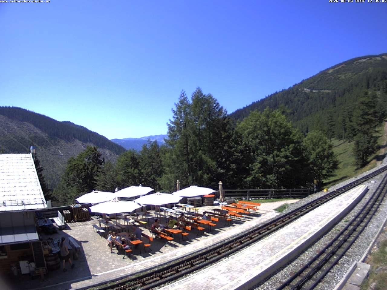 Archiv Foto Webcam Schneeberg: Blick Gasthaus Baumgartner