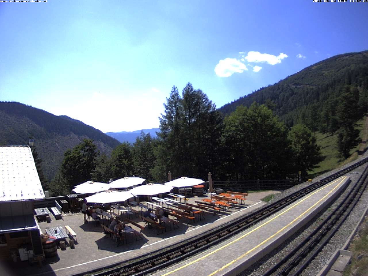 Archiv Foto Webcam Schneeberg: Blick Gasthaus Baumgartner