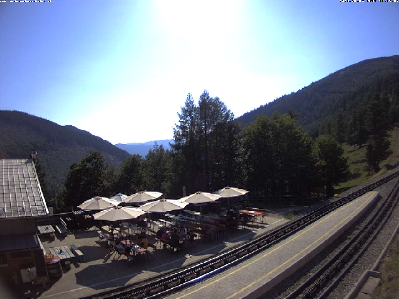 Archiv Foto Webcam Schneeberg: Blick Gasthaus Baumgartner