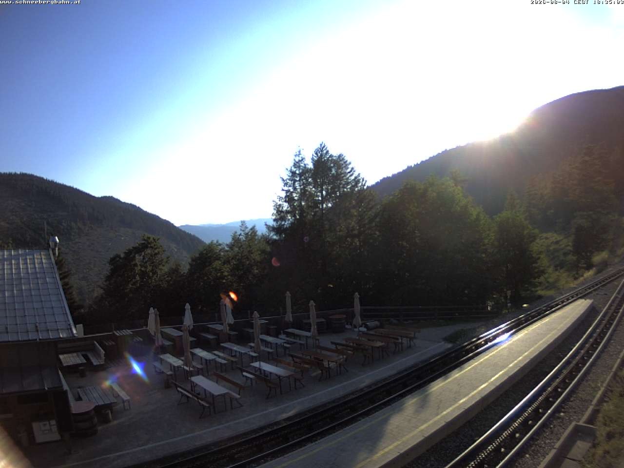 Archiv Foto Webcam Schneeberg: Blick Gasthaus Baumgartner