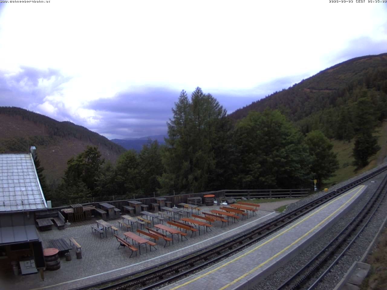 Archiv Foto Webcam Schneeberg: Blick Gasthaus Baumgartner