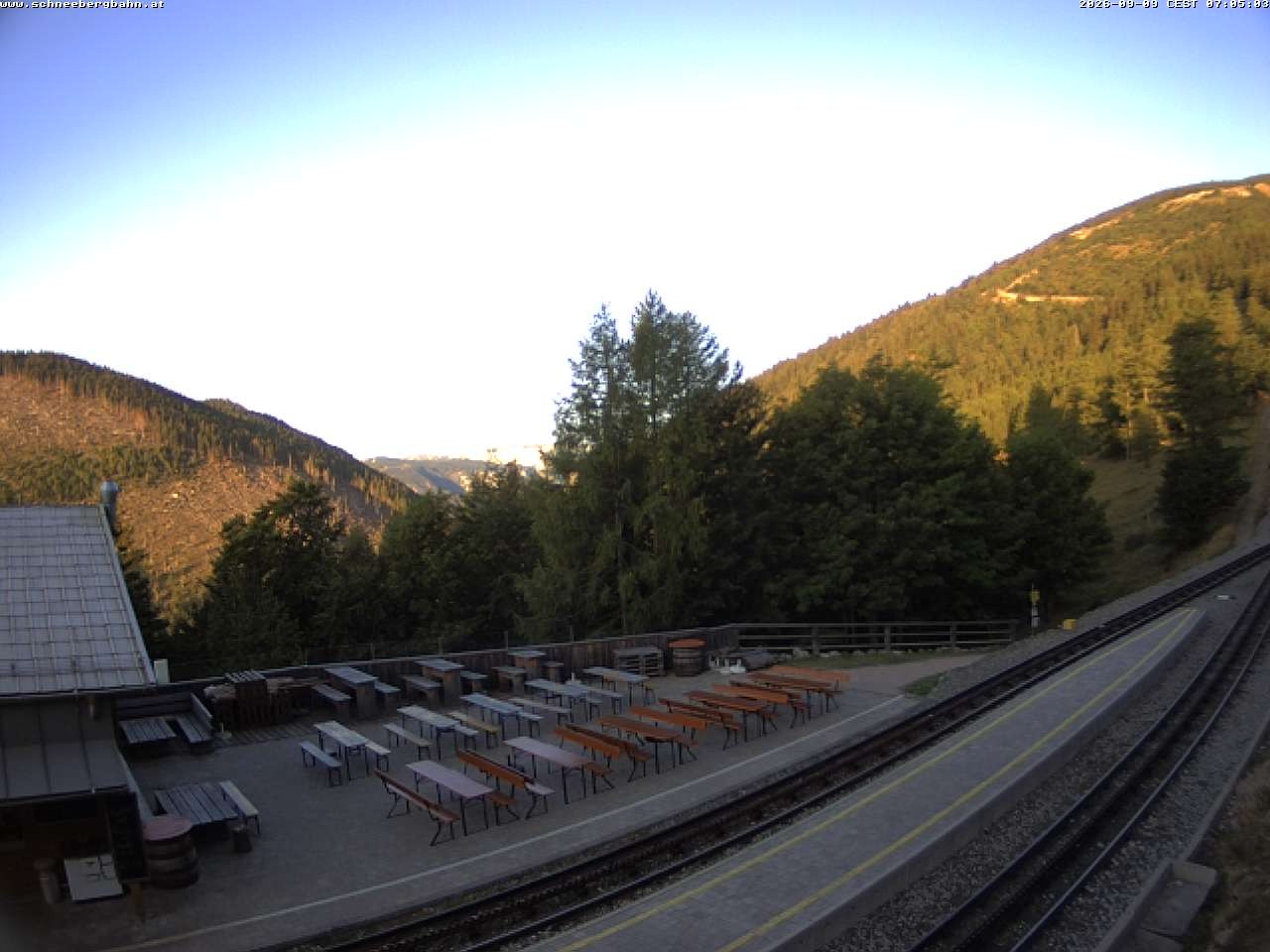 Archiv Foto Webcam Schneeberg: Blick Gasthaus Baumgartner