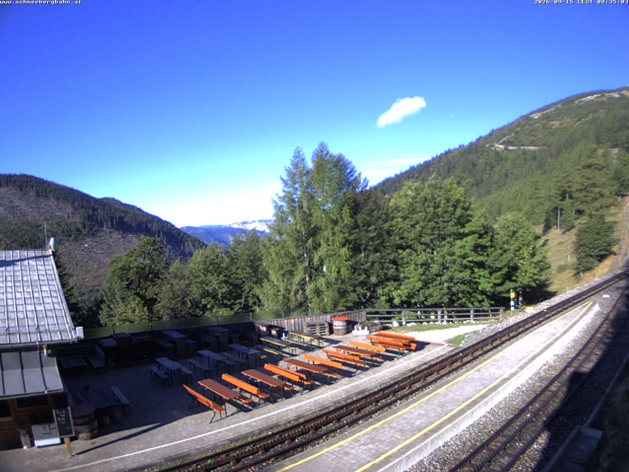 Archiv Foto Webcam Schneeberg: Blick Gasthaus Baumgartner