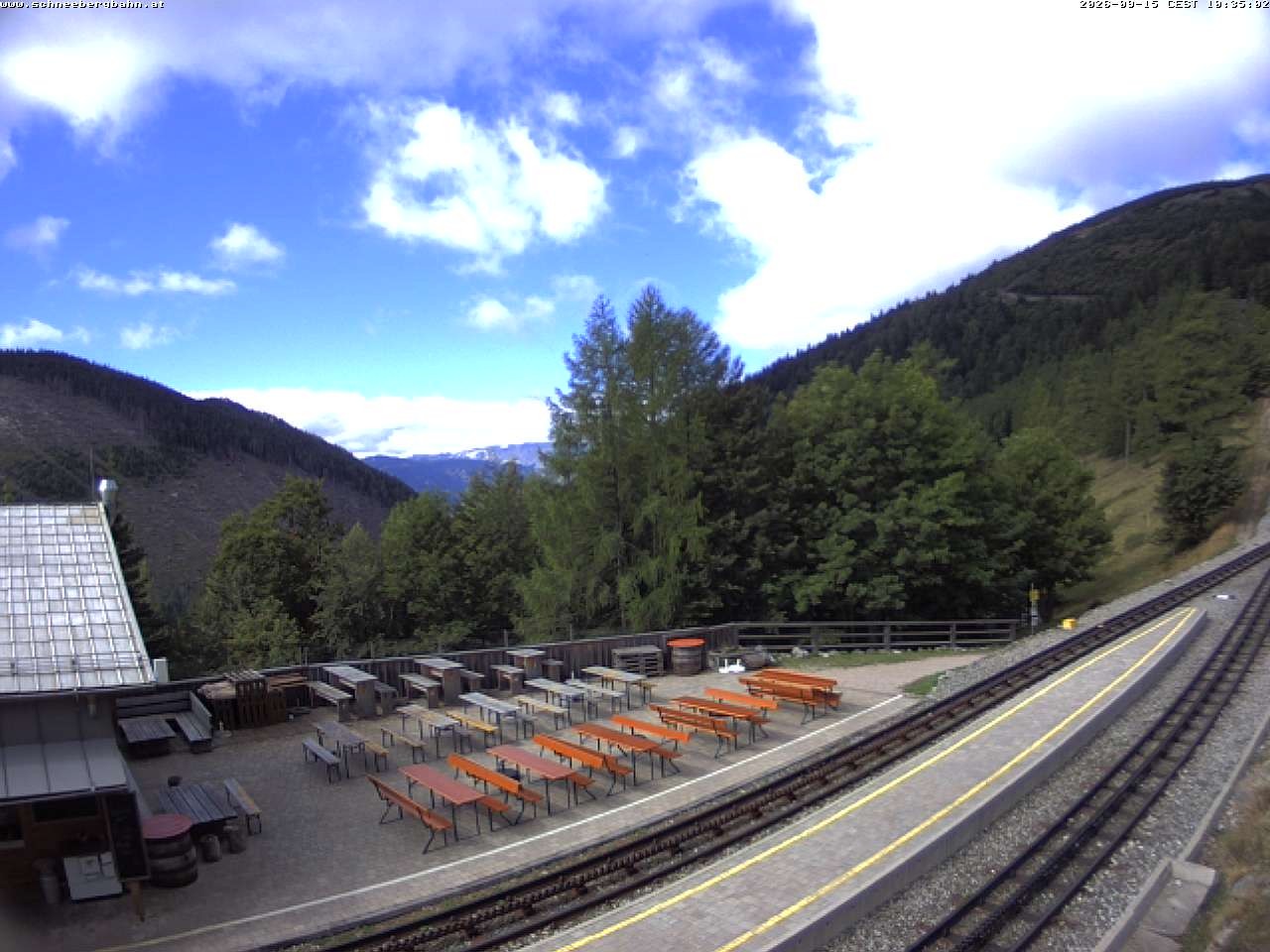 Archiv Foto Webcam Schneeberg: Blick Gasthaus Baumgartner