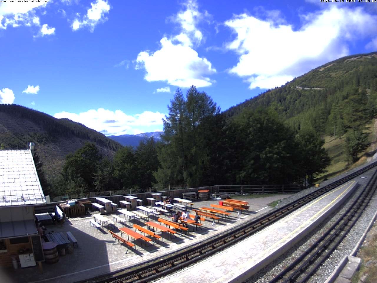 Archiv Foto Webcam Schneeberg: Blick Gasthaus Baumgartner
