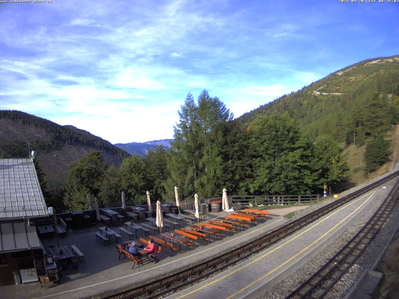 Archiv Foto Webcam Schneeberg: Blick Gasthaus Baumgartner