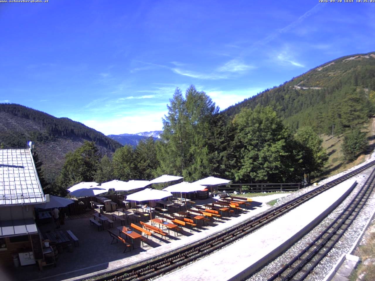 Archiv Foto Webcam Schneeberg: Blick Gasthaus Baumgartner