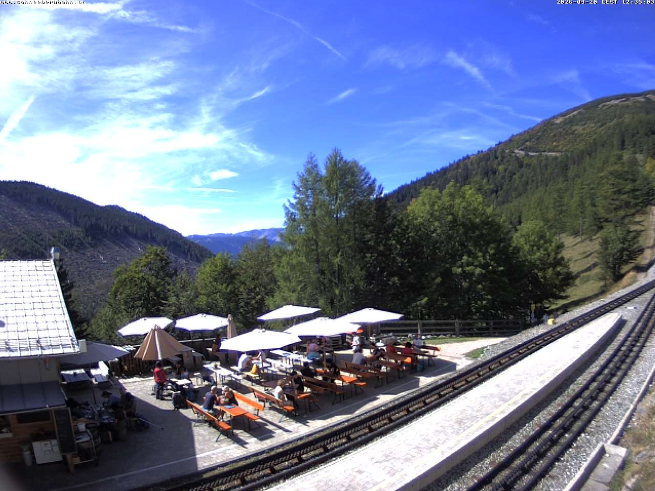 Archiv Foto Webcam Schneeberg: Blick Gasthaus Baumgartner
