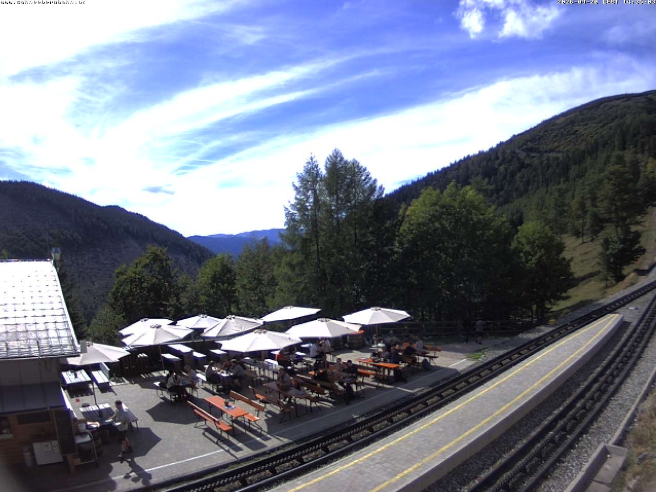 Archiv Foto Webcam Schneeberg: Blick Gasthaus Baumgartner