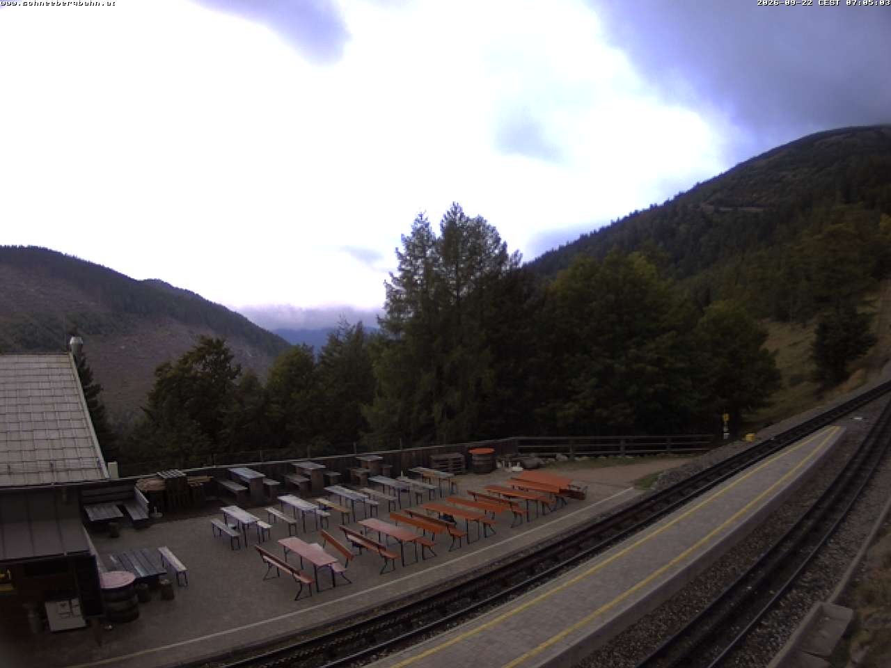 Archiv Foto Webcam Schneeberg: Blick Gasthaus Baumgartner