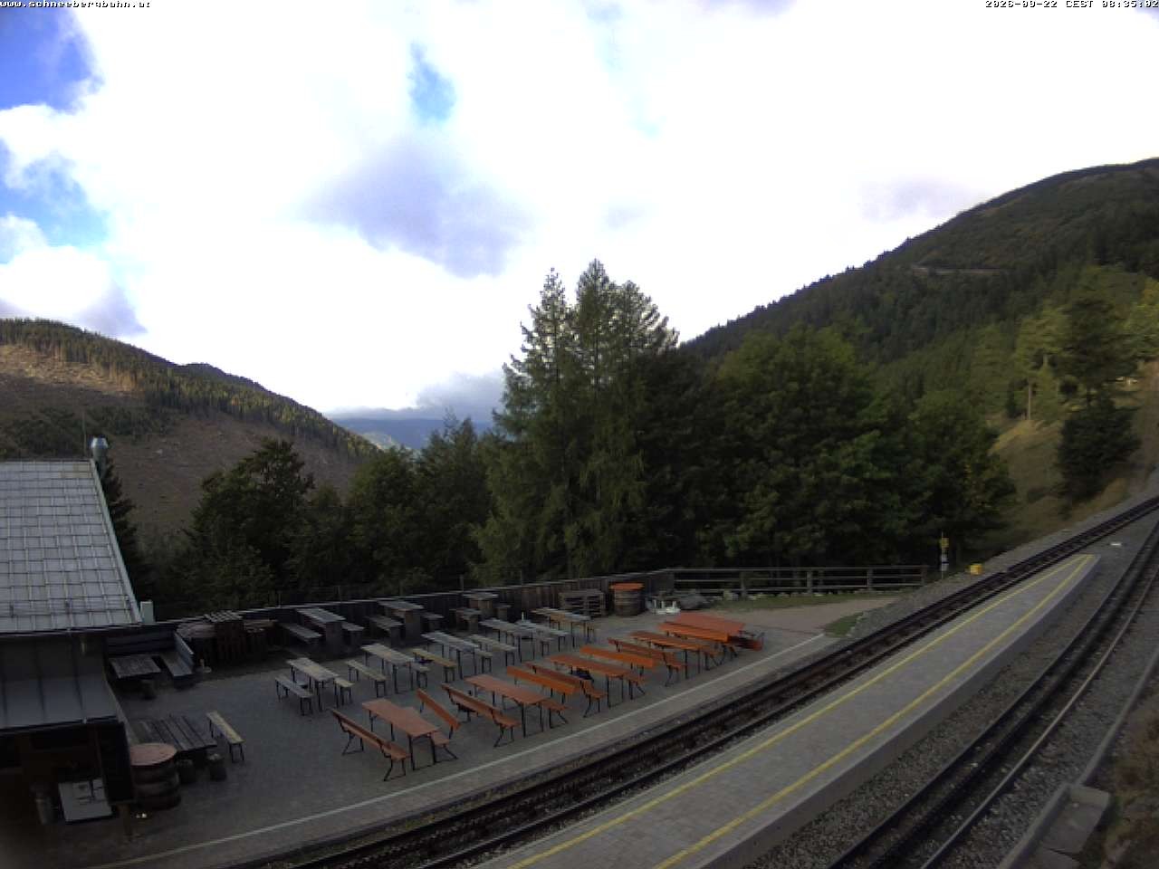 Archiv Foto Webcam Schneeberg: Blick Gasthaus Baumgartner