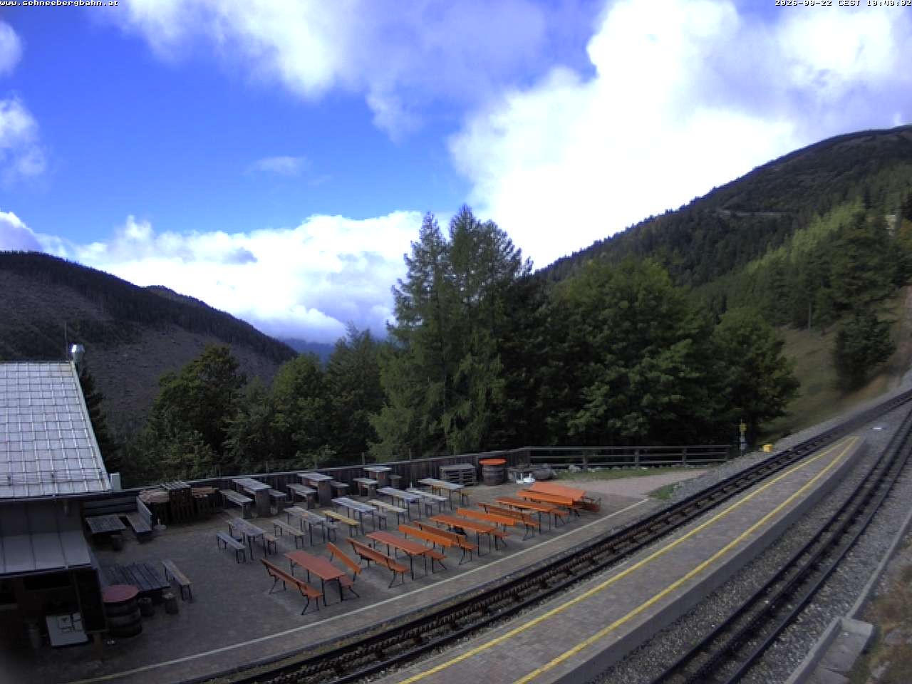 Archiv Foto Webcam Schneeberg: Blick Gasthaus Baumgartner