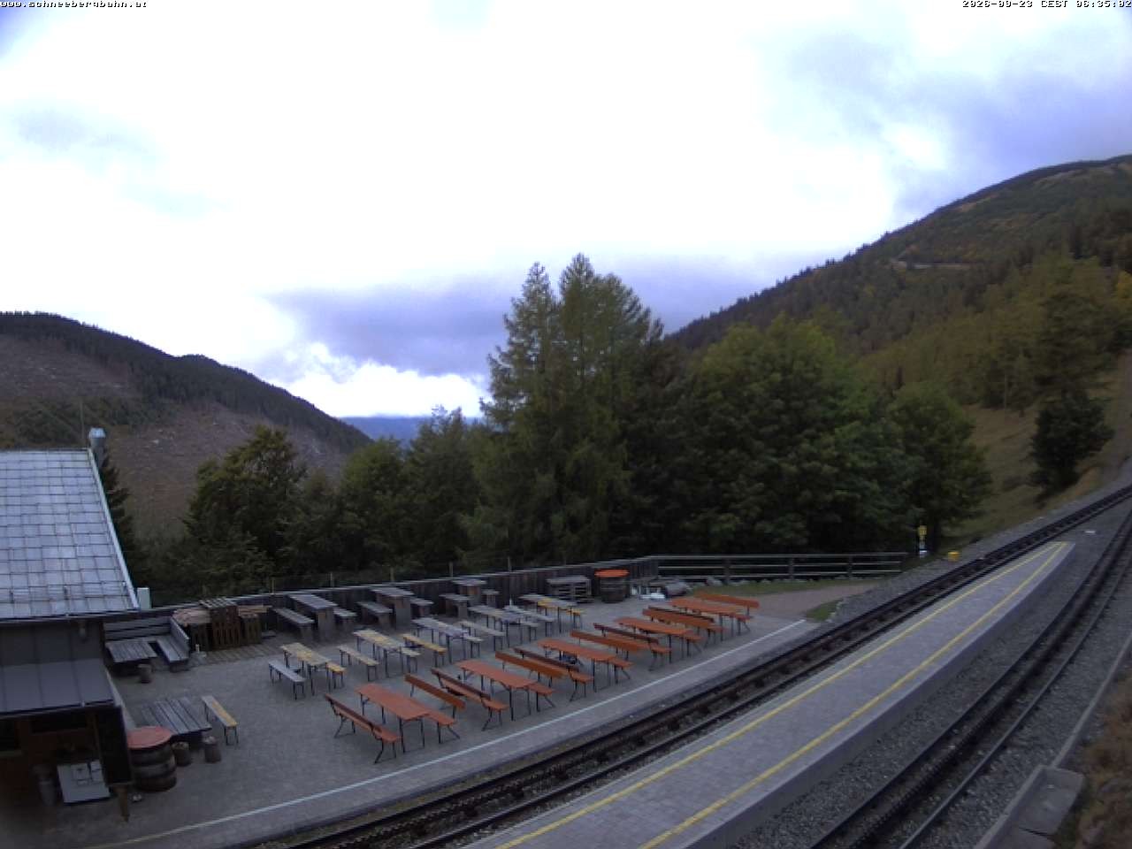Archiv Foto Webcam Schneeberg: Blick Gasthaus Baumgartner