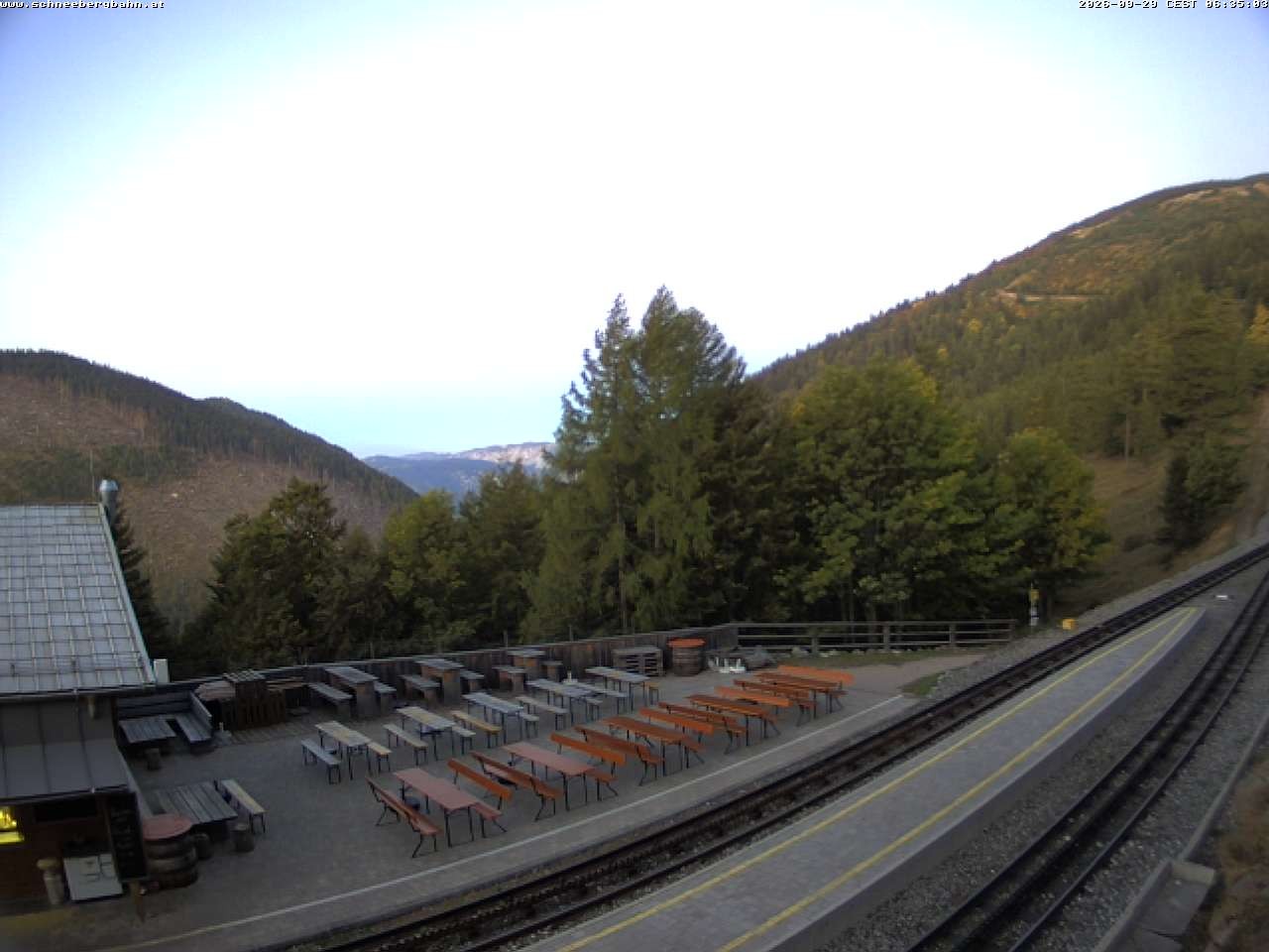 Archiv Foto Webcam Schneeberg: Blick Gasthaus Baumgartner