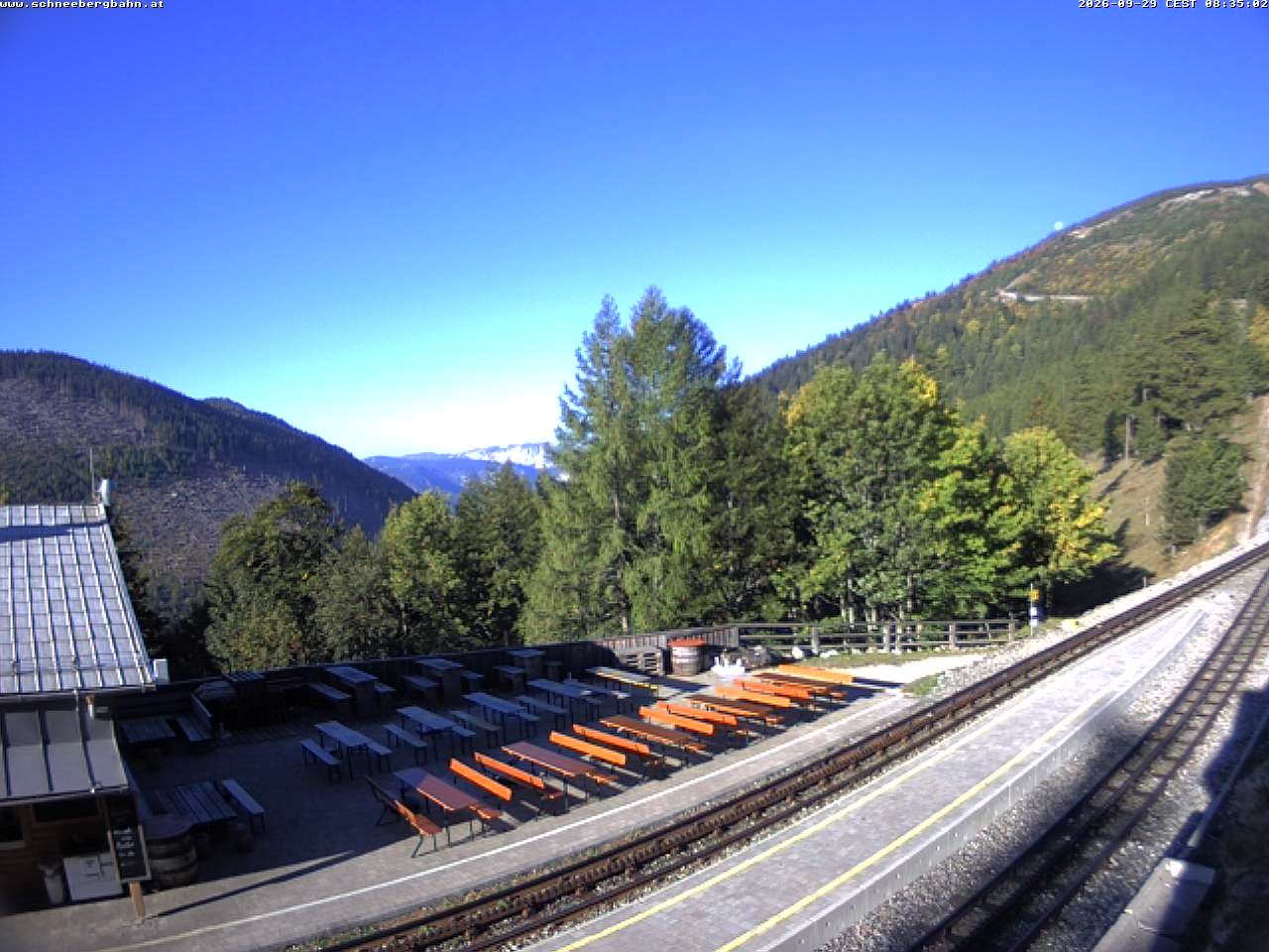 Archiv Foto Webcam Schneeberg: Blick Gasthaus Baumgartner