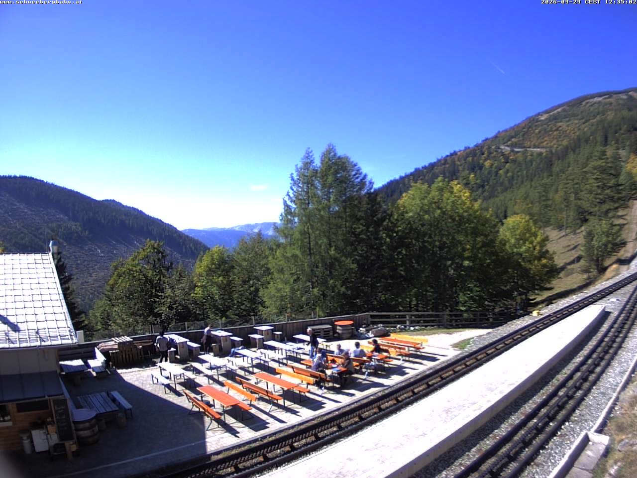 Archiv Foto Webcam Schneeberg: Blick Gasthaus Baumgartner