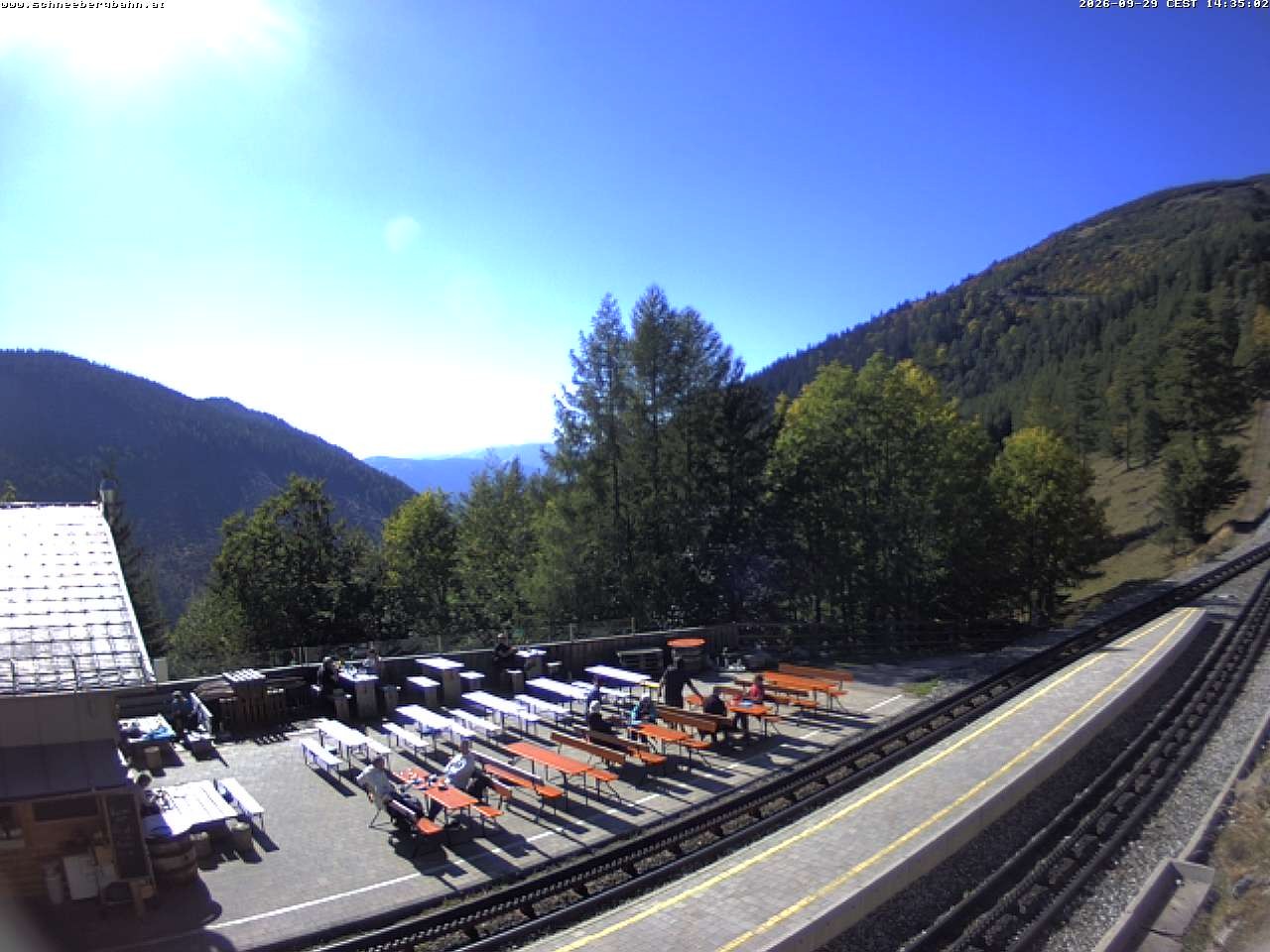 Archiv Foto Webcam Schneeberg: Blick Gasthaus Baumgartner