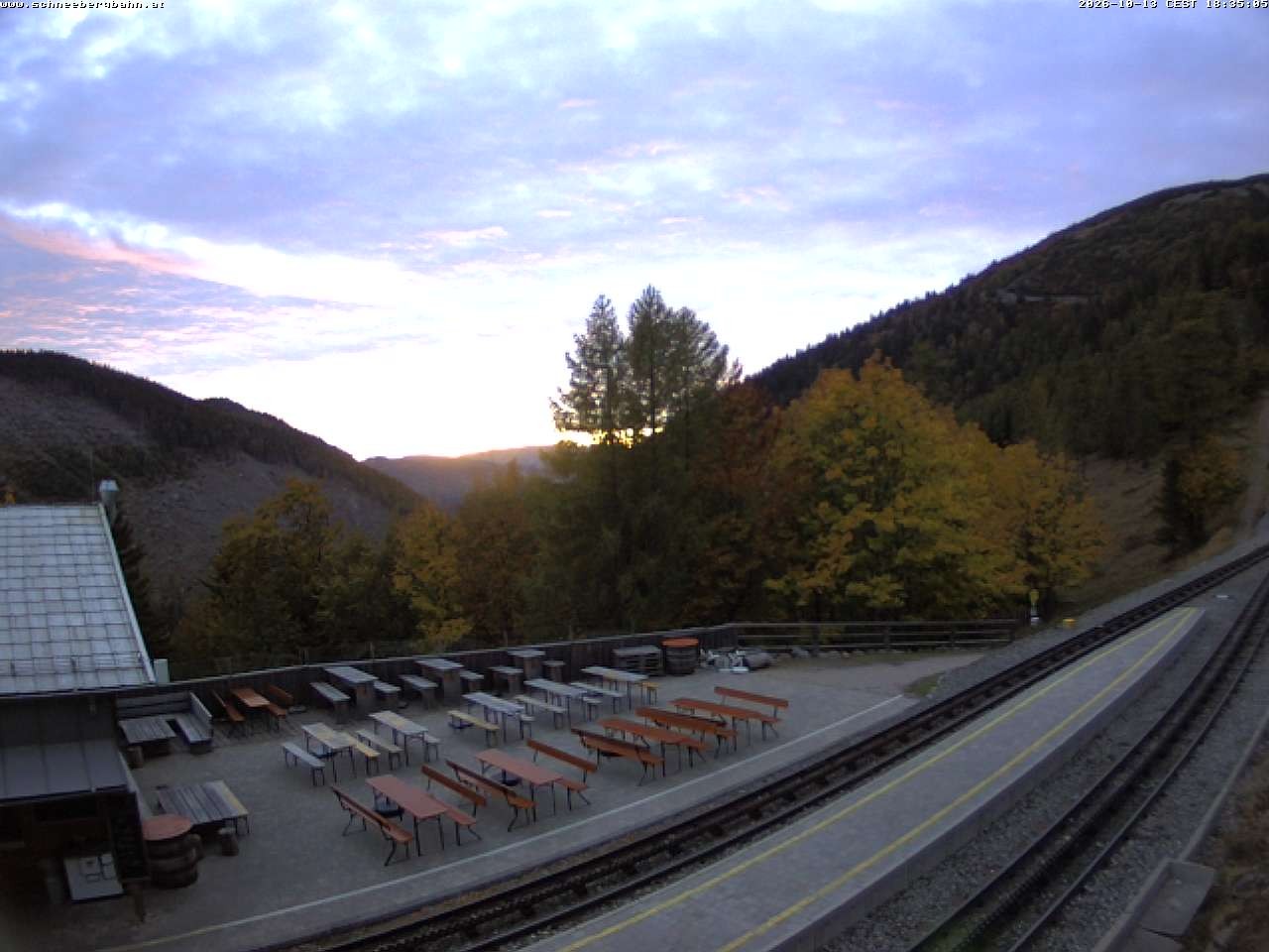 Archiv Foto Webcam Schneeberg: Blick Gasthaus Baumgartner