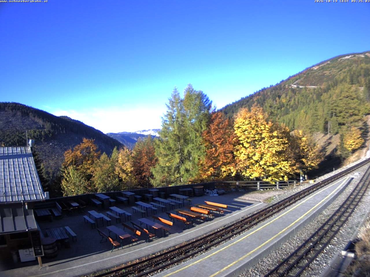 Archiv Foto Webcam Schneeberg: Blick Gasthaus Baumgartner