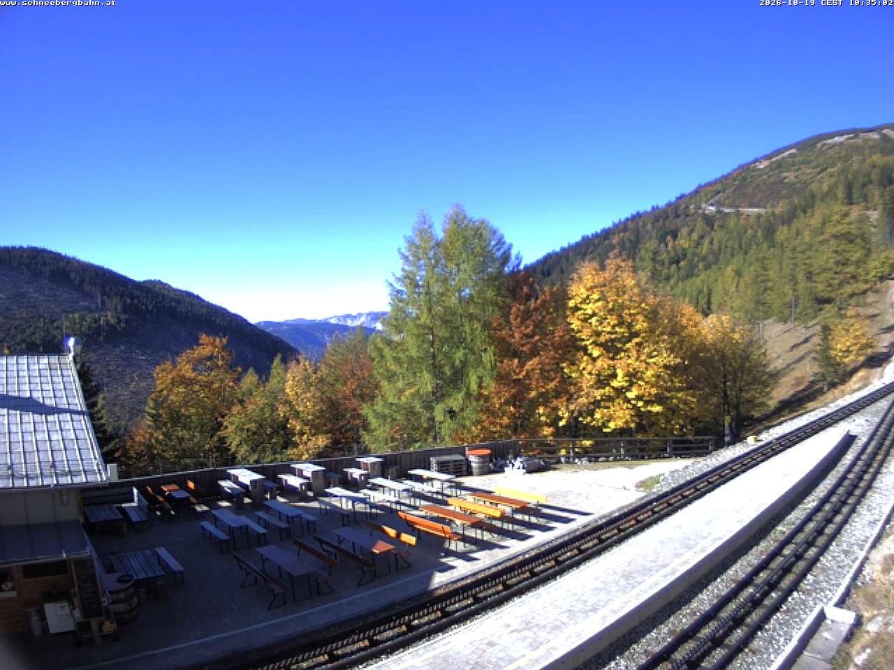 Archiv Foto Webcam Schneeberg: Blick Gasthaus Baumgartner