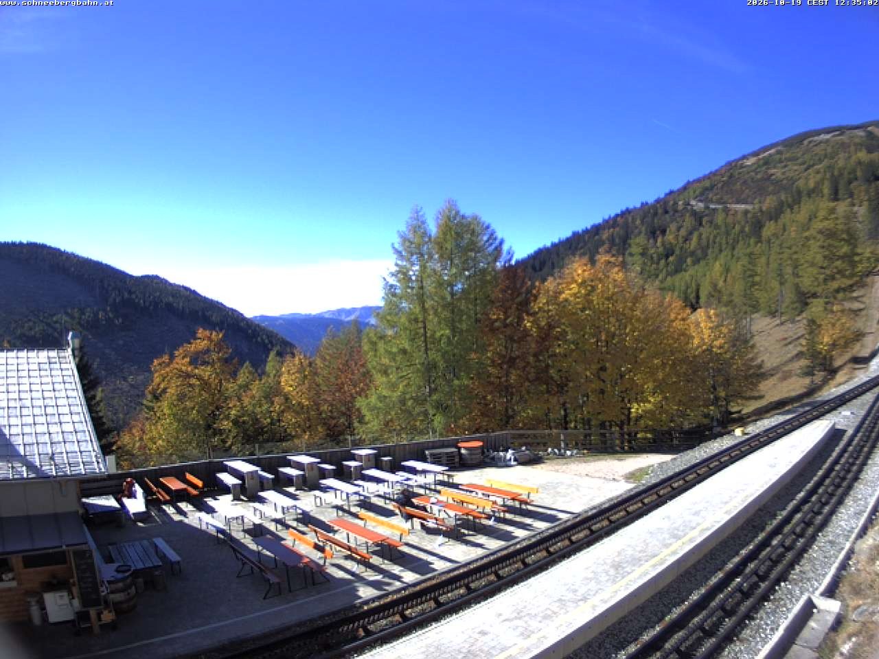 Archiv Foto Webcam Schneeberg: Blick Gasthaus Baumgartner