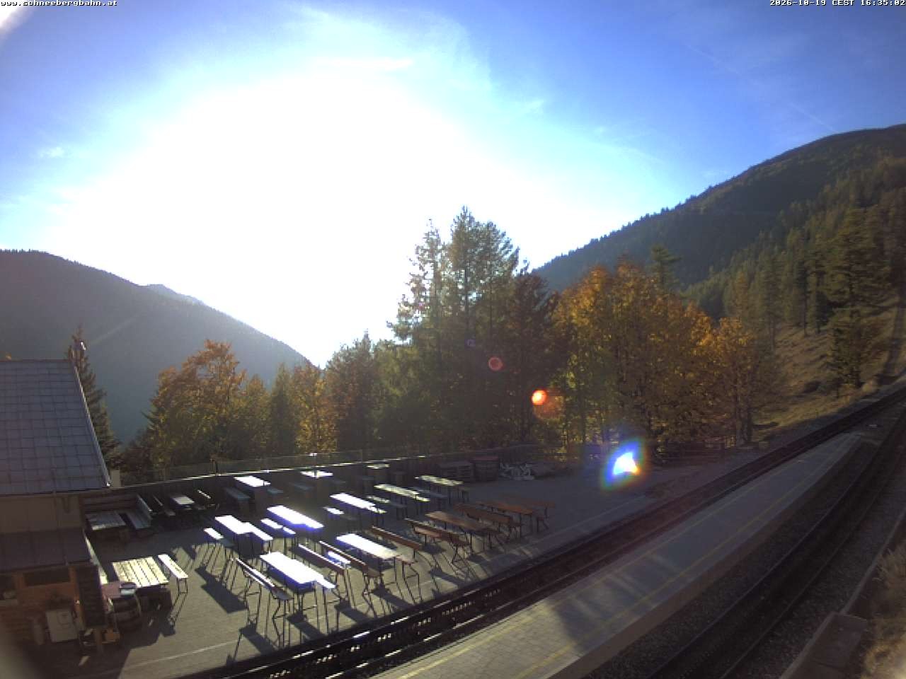 Archiv Foto Webcam Schneeberg: Blick Gasthaus Baumgartner