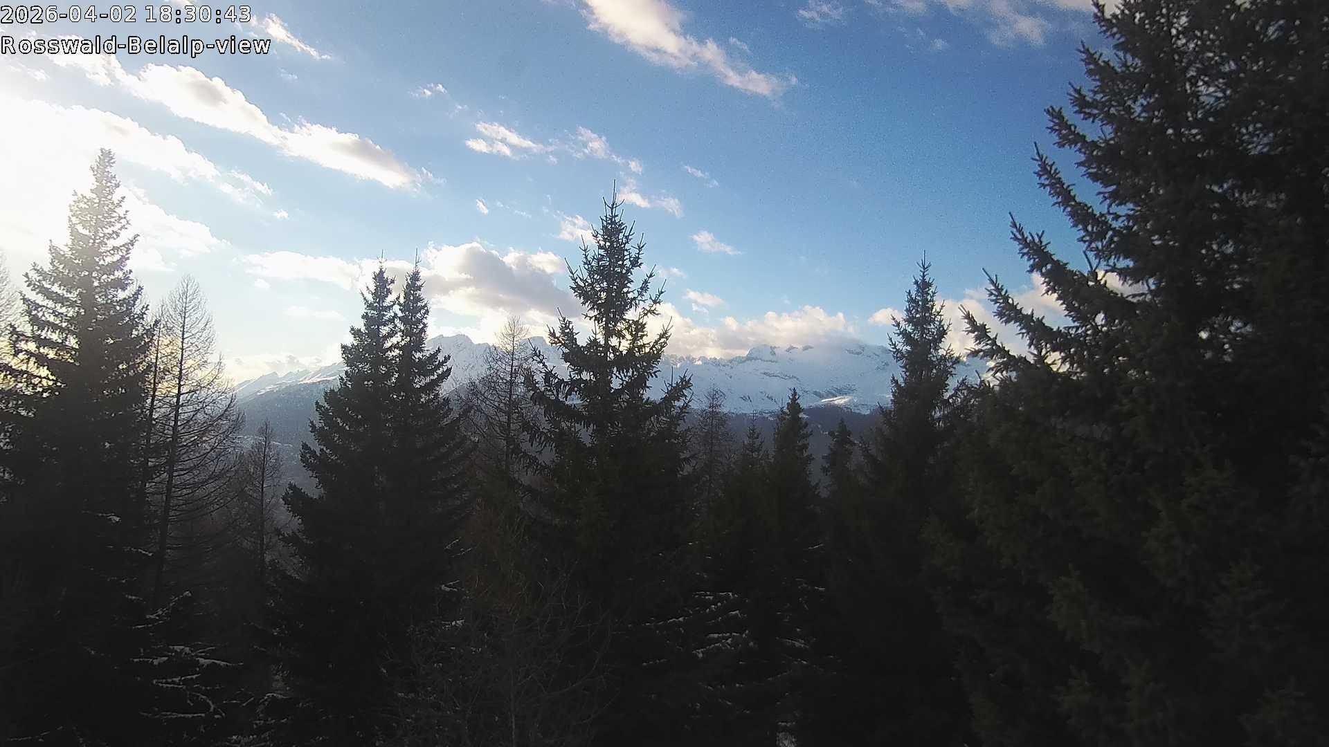 Archiv Foto Webcam Rosswald - Chalet Bergfriede