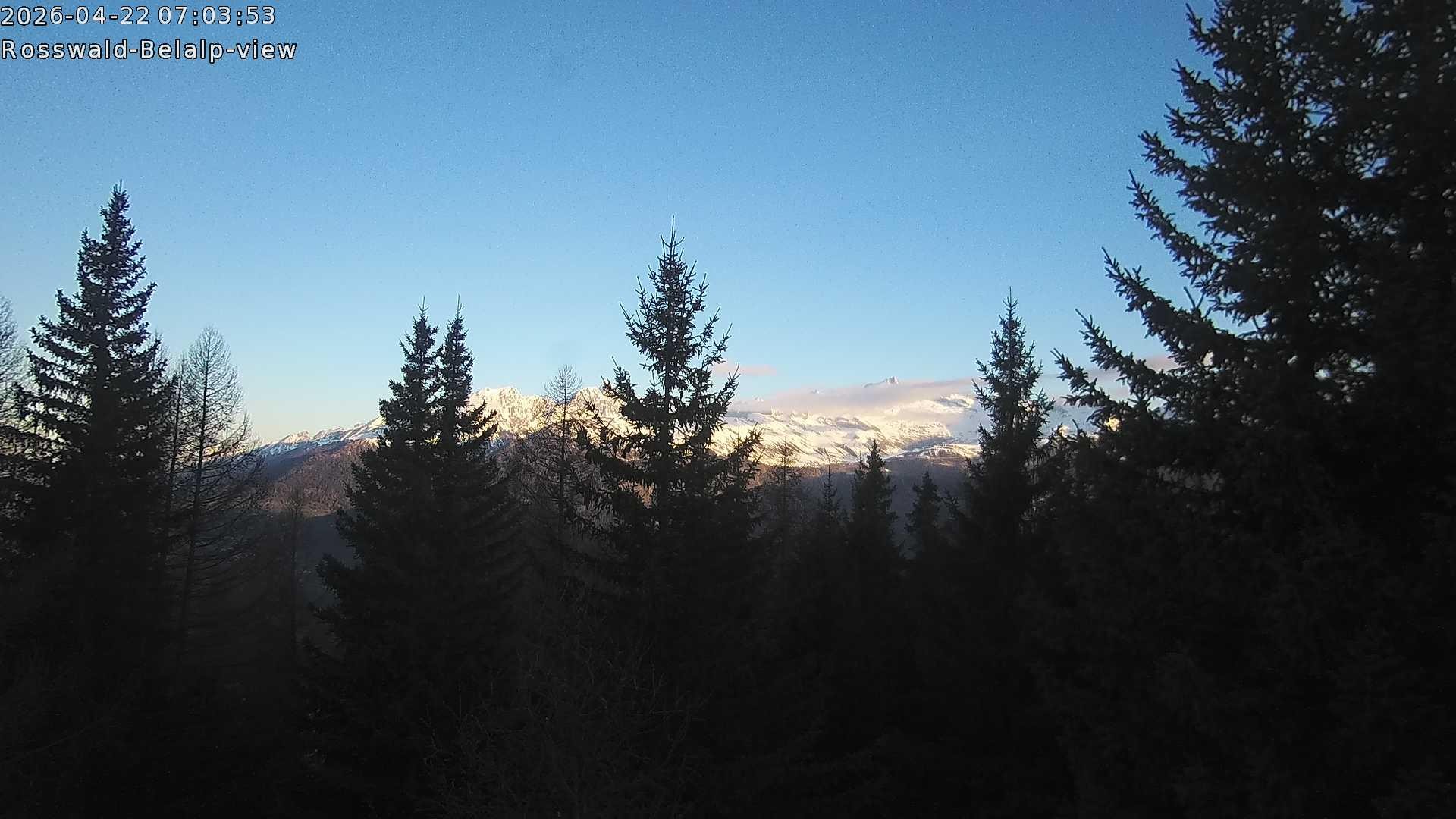 Archiv Foto Webcam Rosswald - Chalet Bergfriede