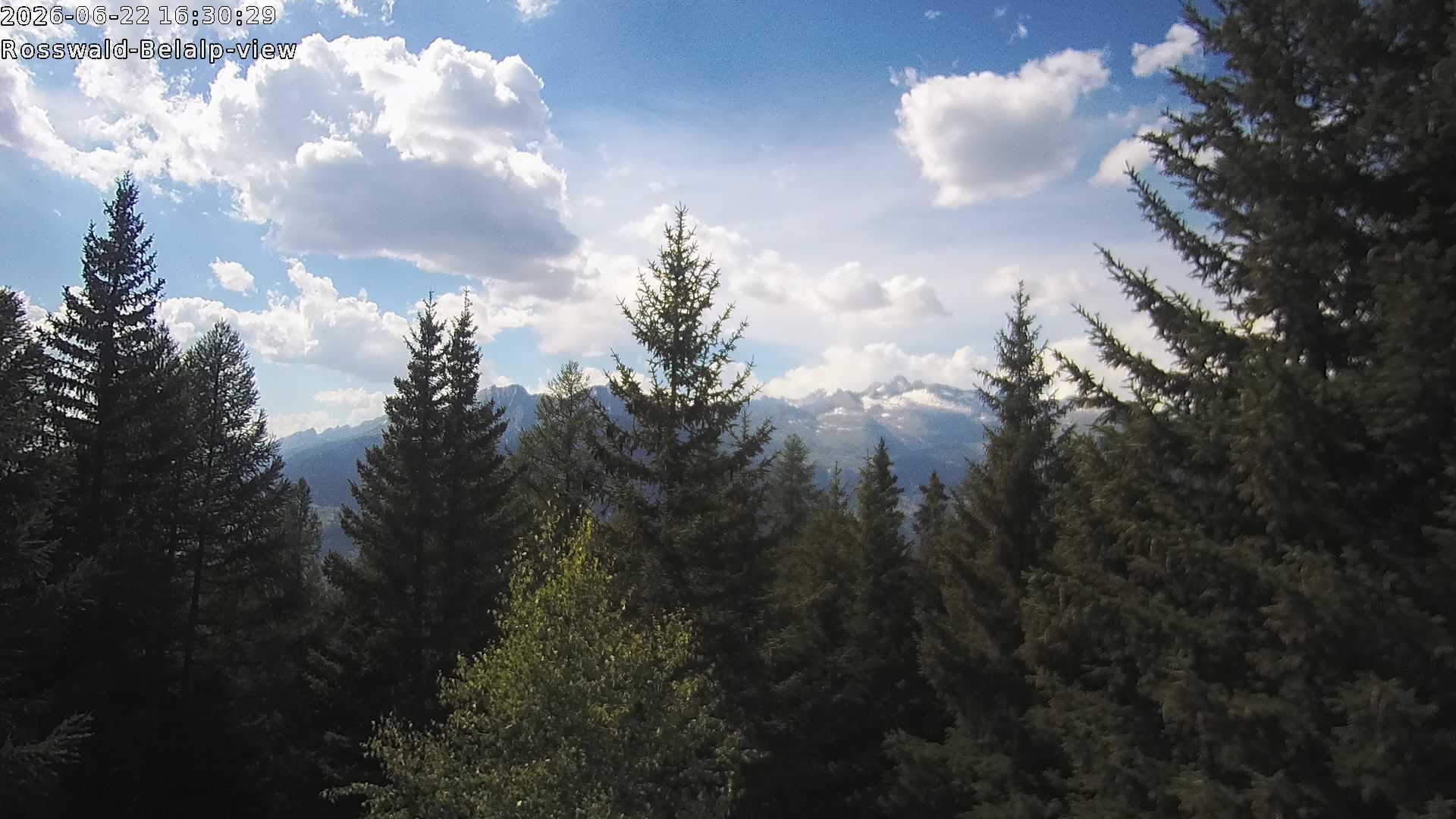 Archiv Foto Webcam Rosswald - Chalet Bergfriede