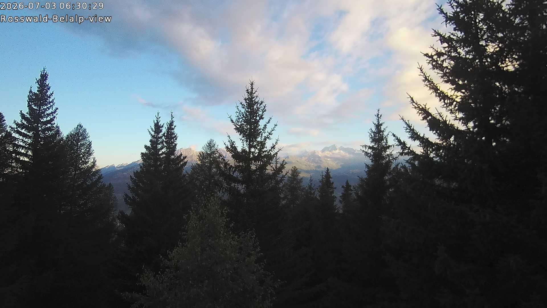 Archiv Foto Webcam Rosswald - Chalet Bergfriede