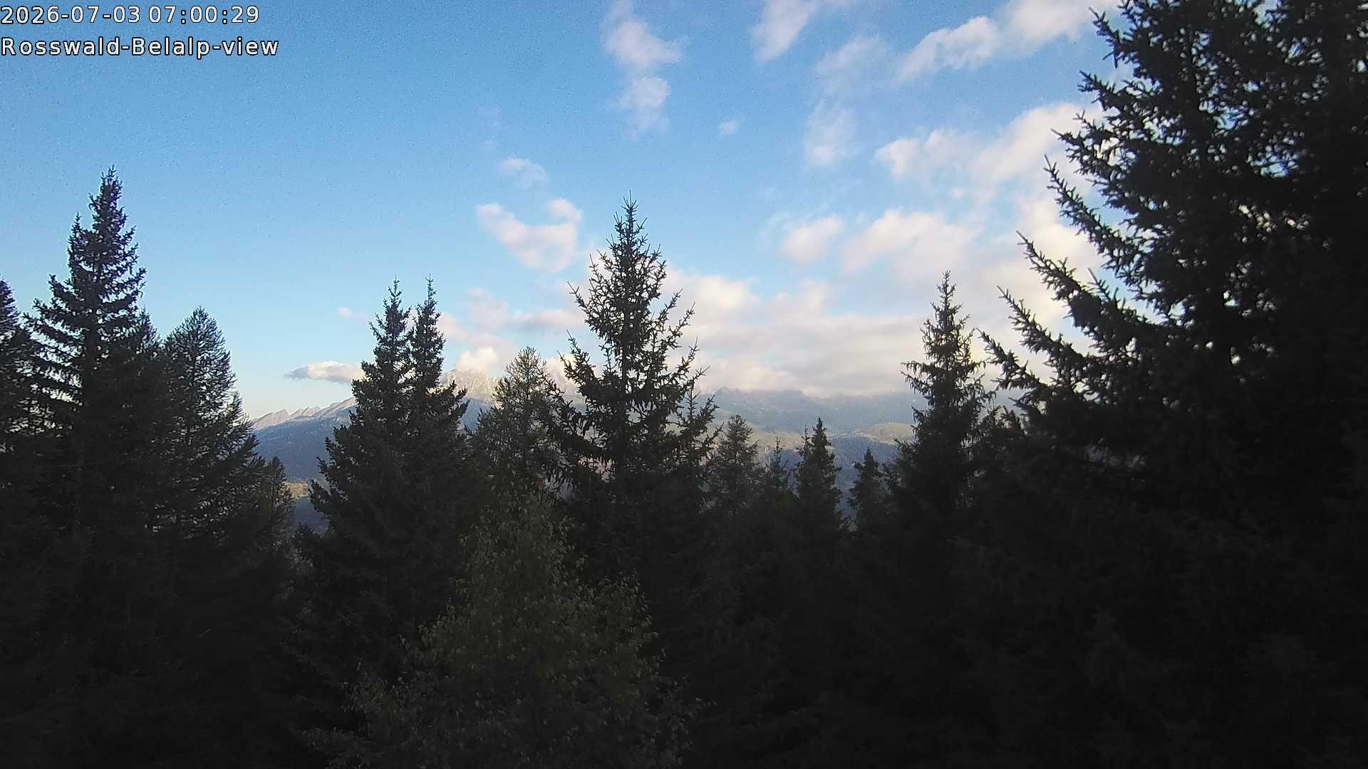 Archiv Foto Webcam Rosswald - Chalet Bergfriede
