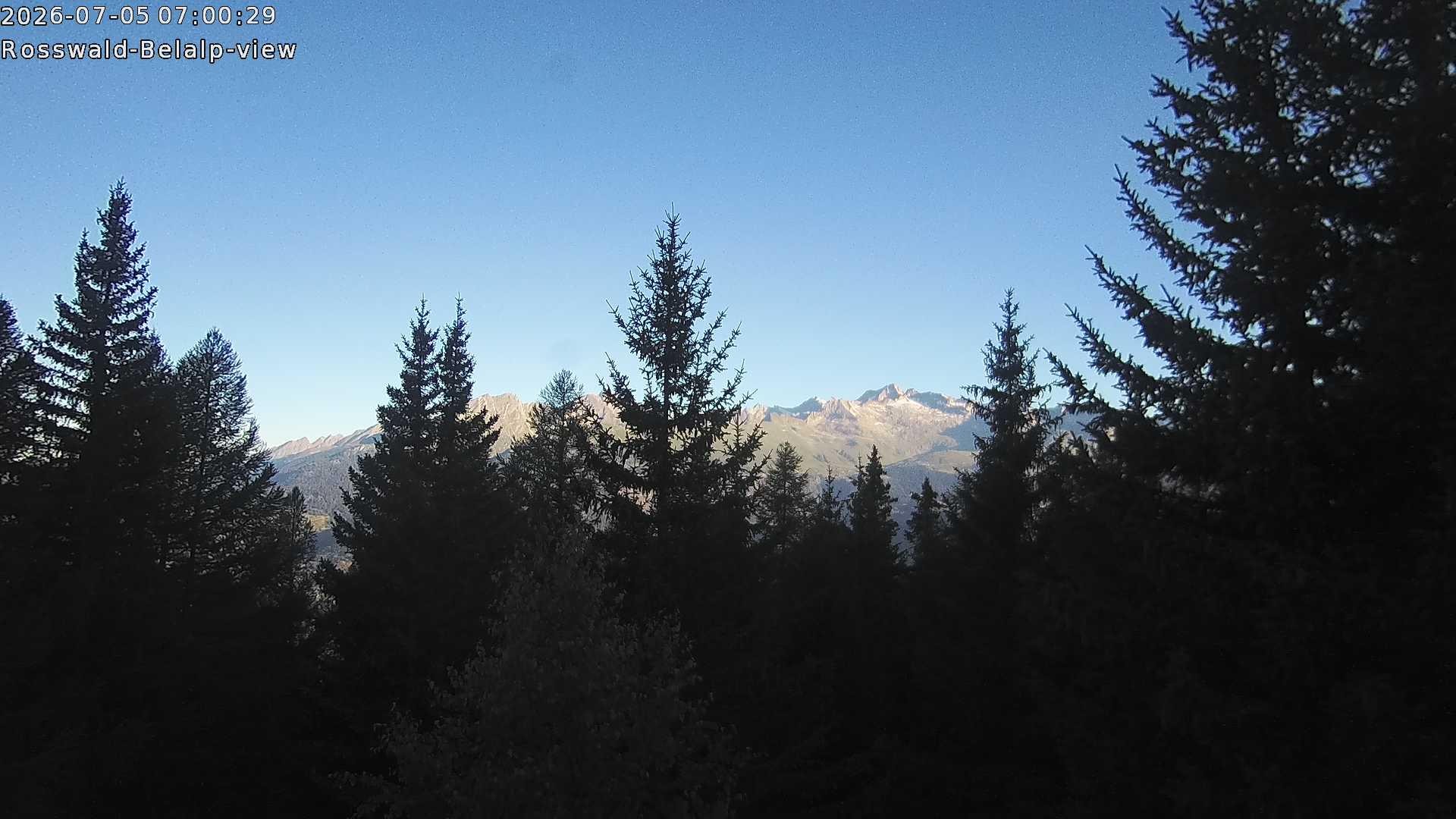 Archiv Foto Webcam Rosswald - Chalet Bergfriede