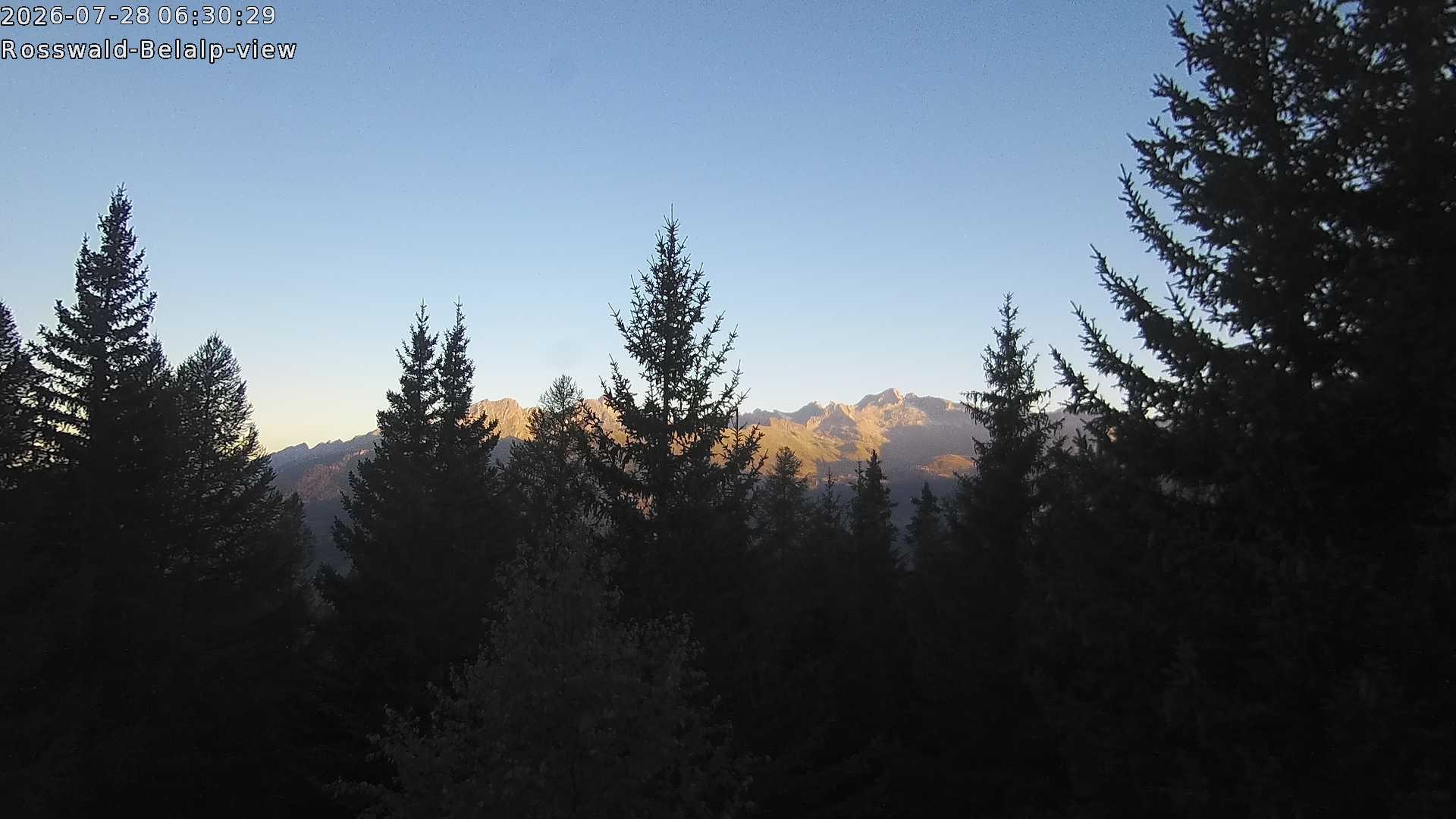 Archiv Foto Webcam Rosswald - Chalet Bergfriede