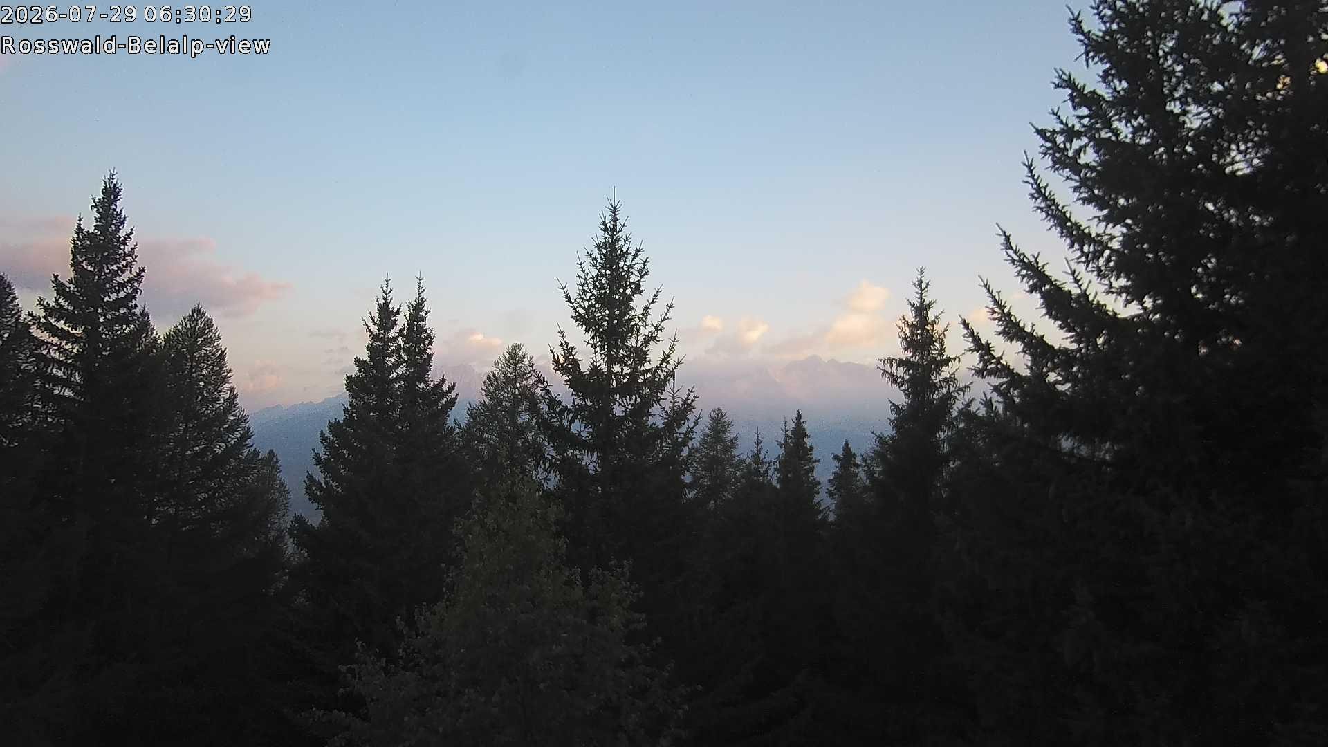 Archiv Foto Webcam Rosswald - Chalet Bergfriede