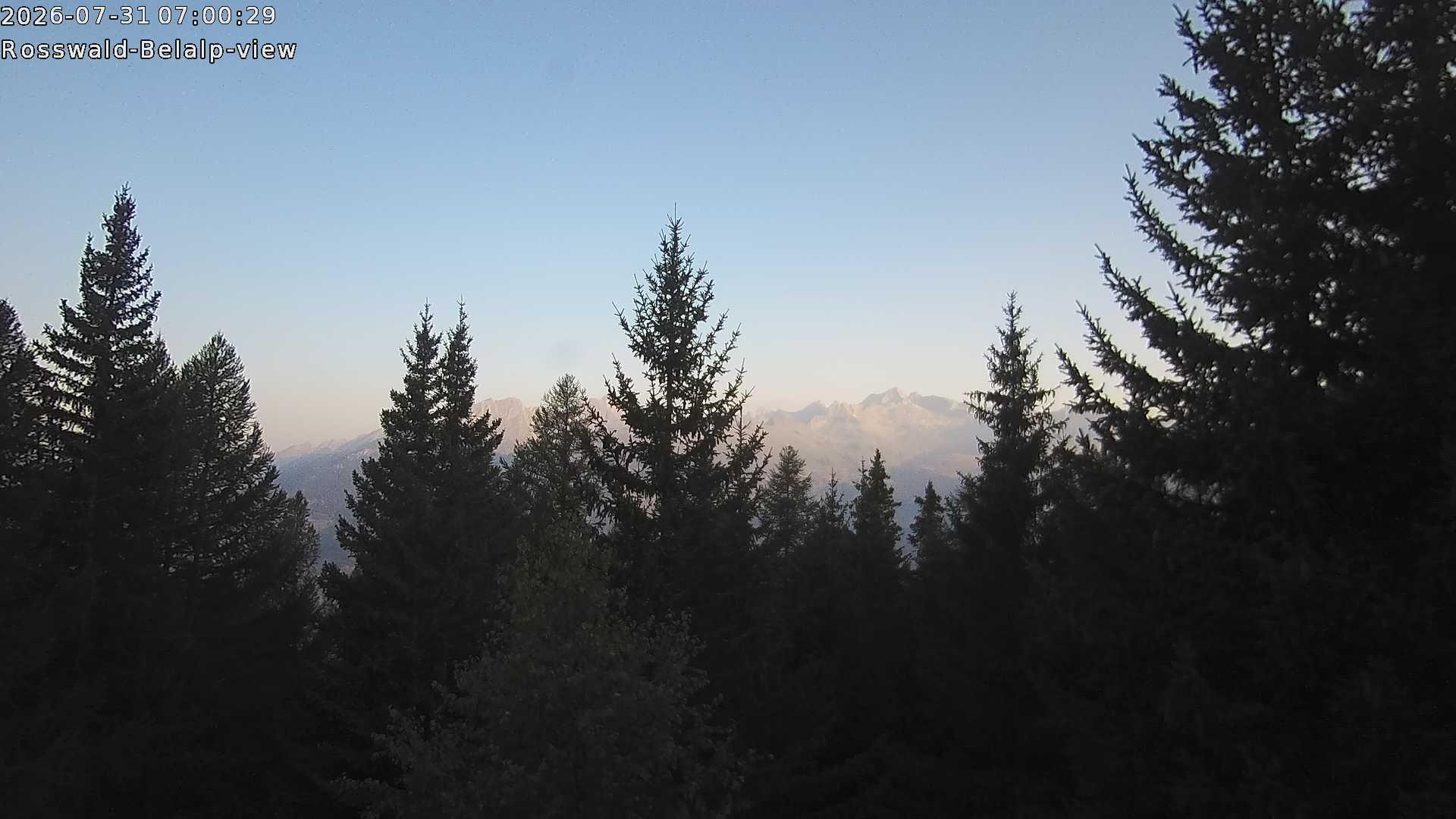 Archiv Foto Webcam Rosswald - Chalet Bergfriede