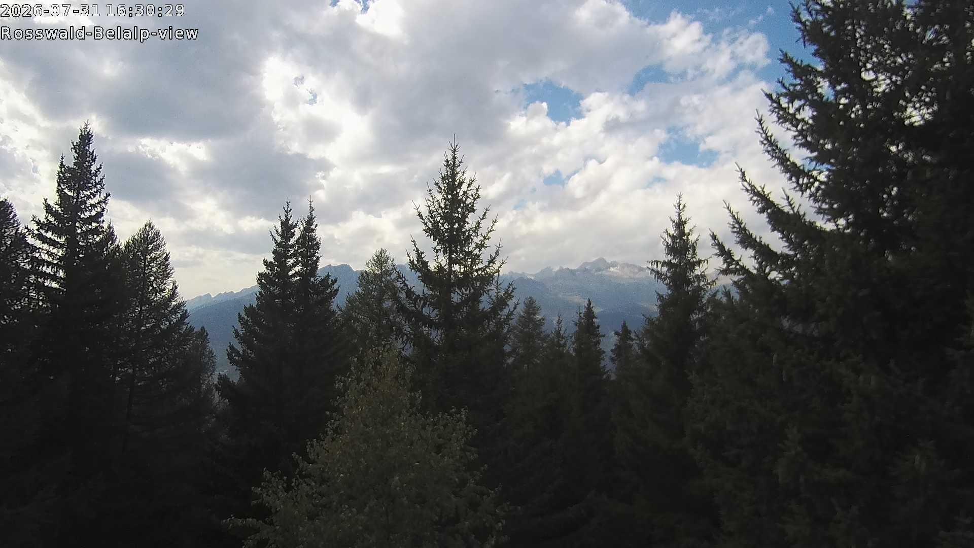 Archiv Foto Webcam Rosswald - Chalet Bergfriede