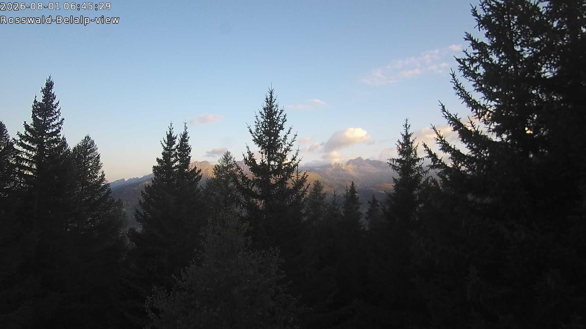 Archiv Foto Webcam Rosswald - Chalet Bergfriede
