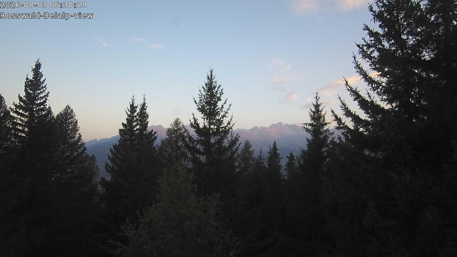 Archiv Foto Webcam Rosswald - Chalet Bergfriede