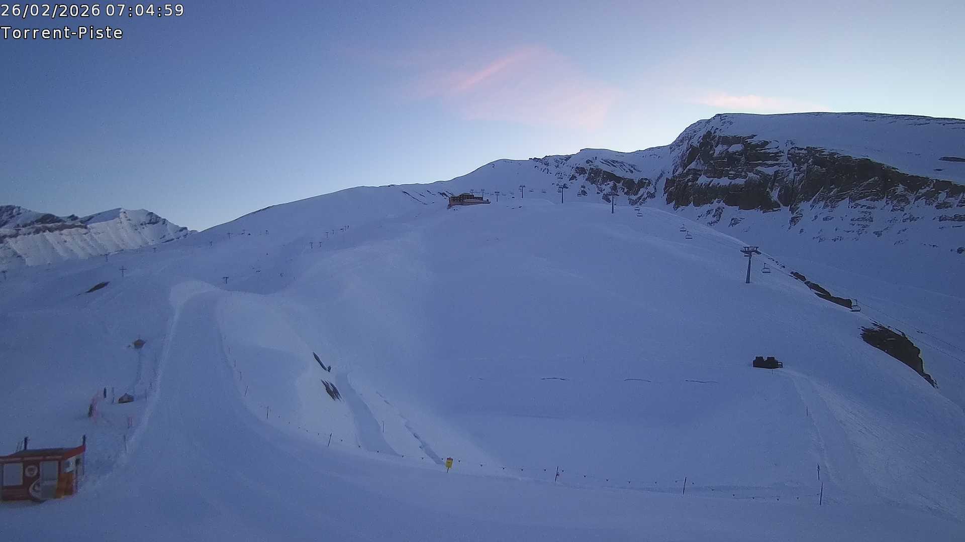 Archived image Webcam Leukerbad - Top station Rinderhütte