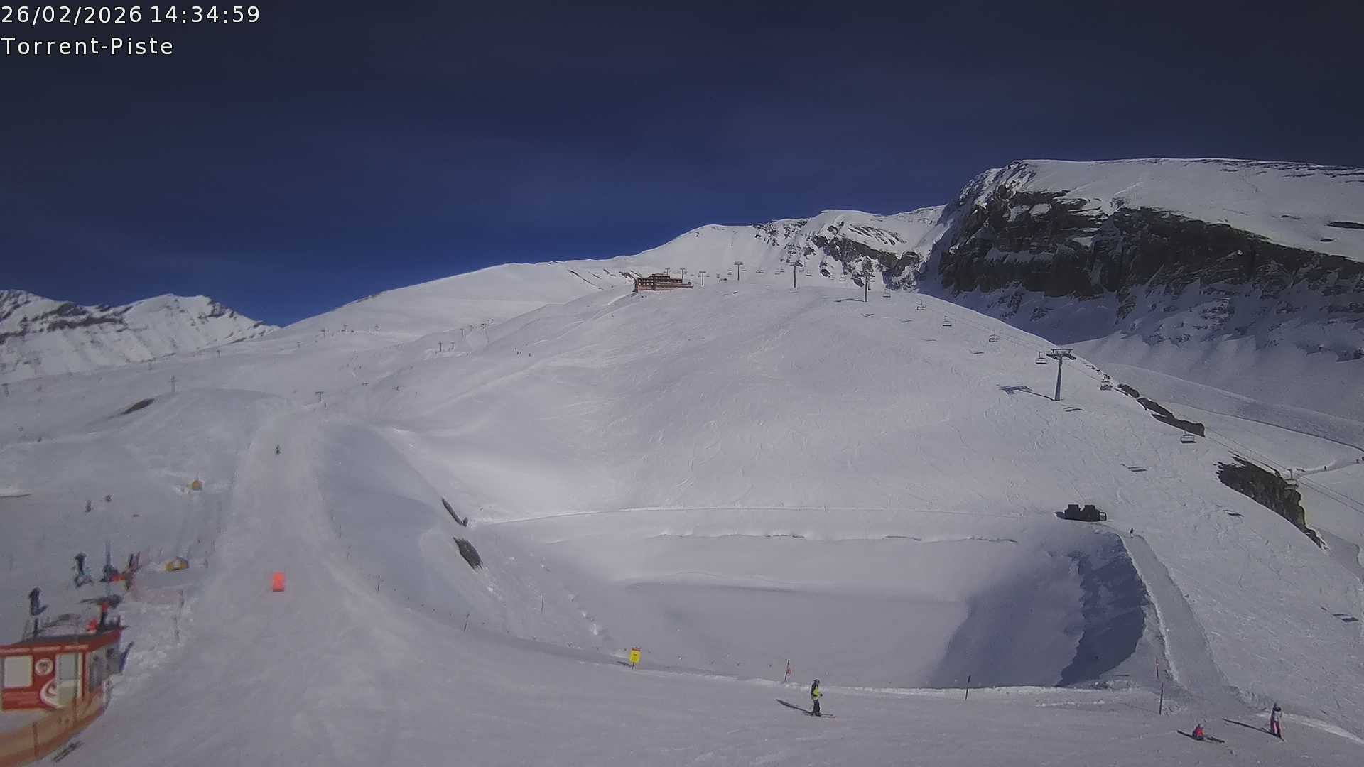 Archived image Webcam Leukerbad - Top station Rinderhütte