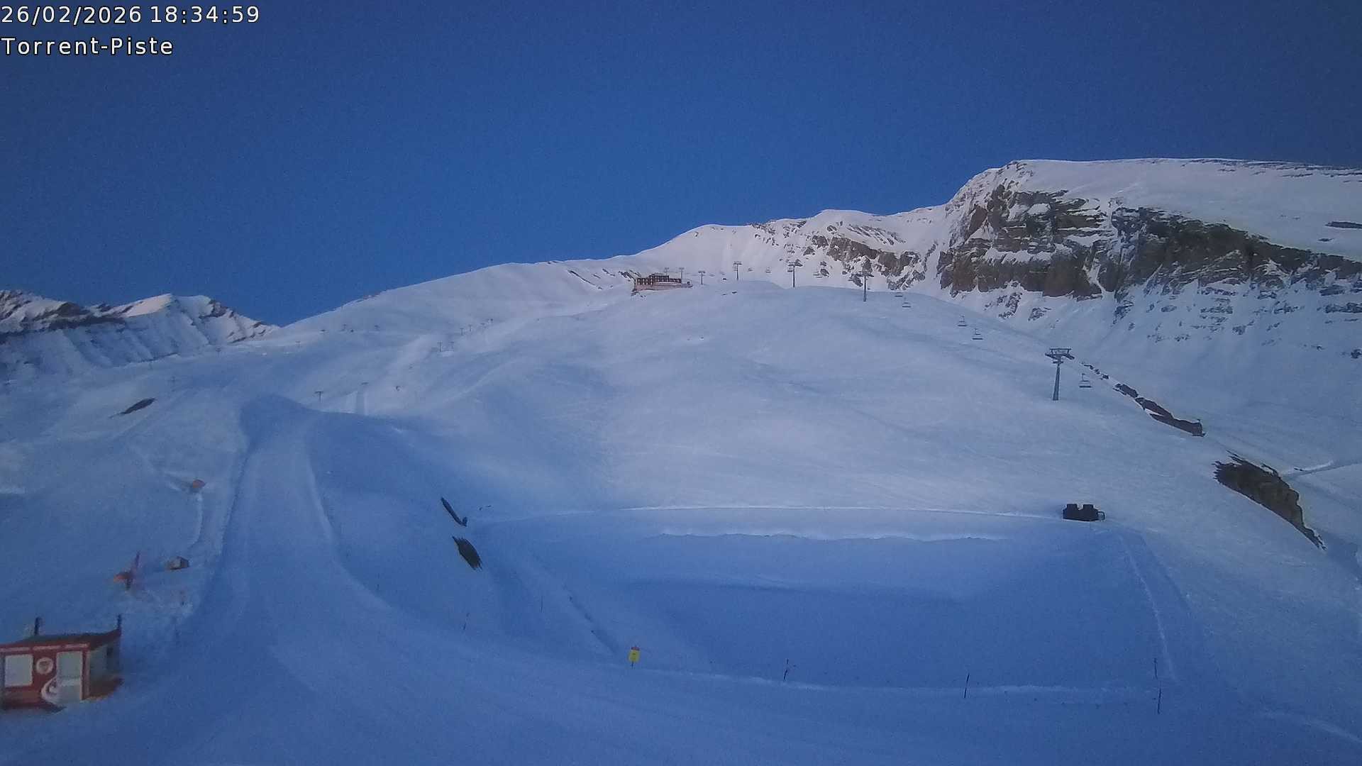 Archived image Webcam Leukerbad - Top station Rinderhütte