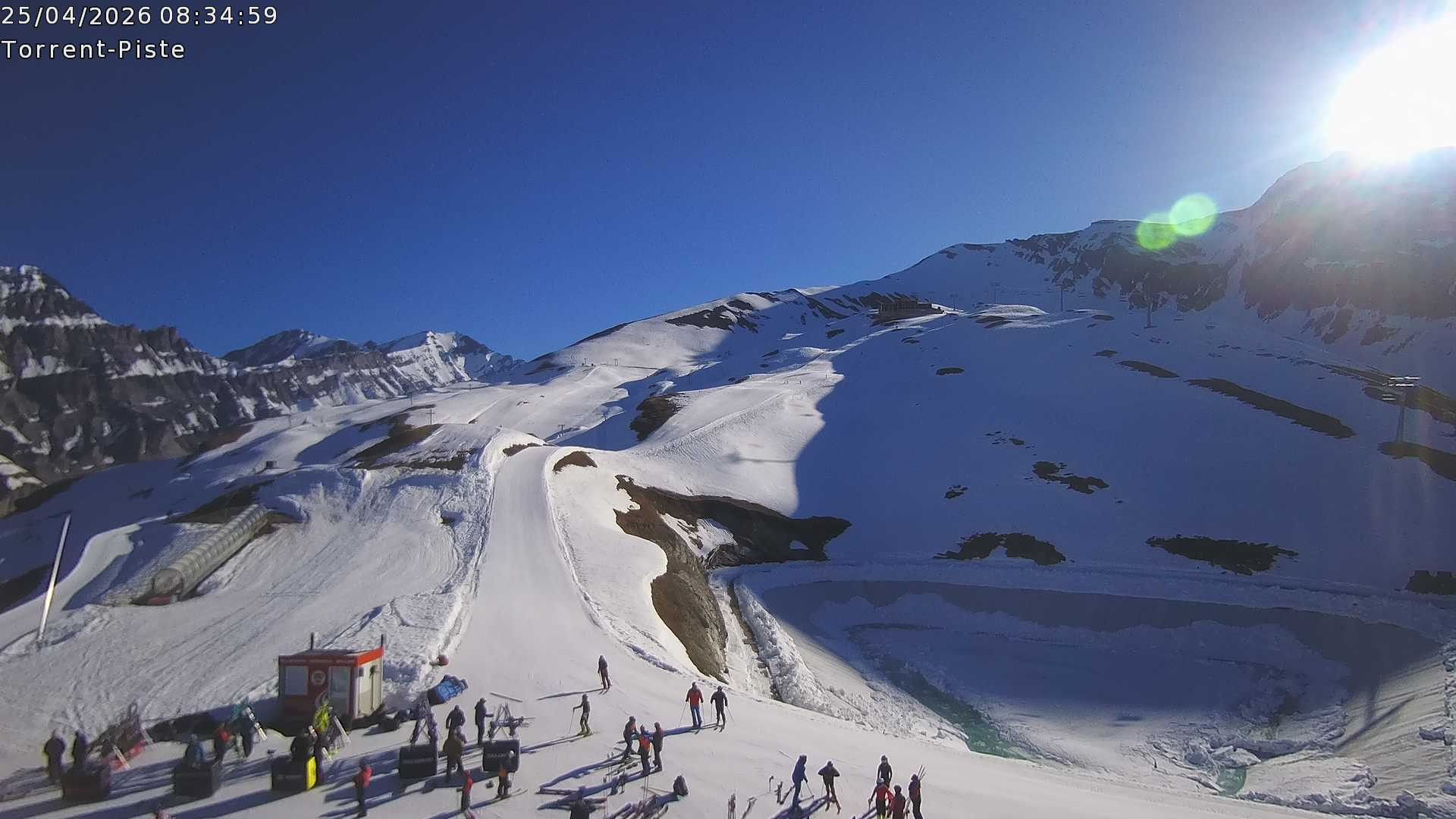 Archived image Webcam Leukerbad - Top station Rinderhütte