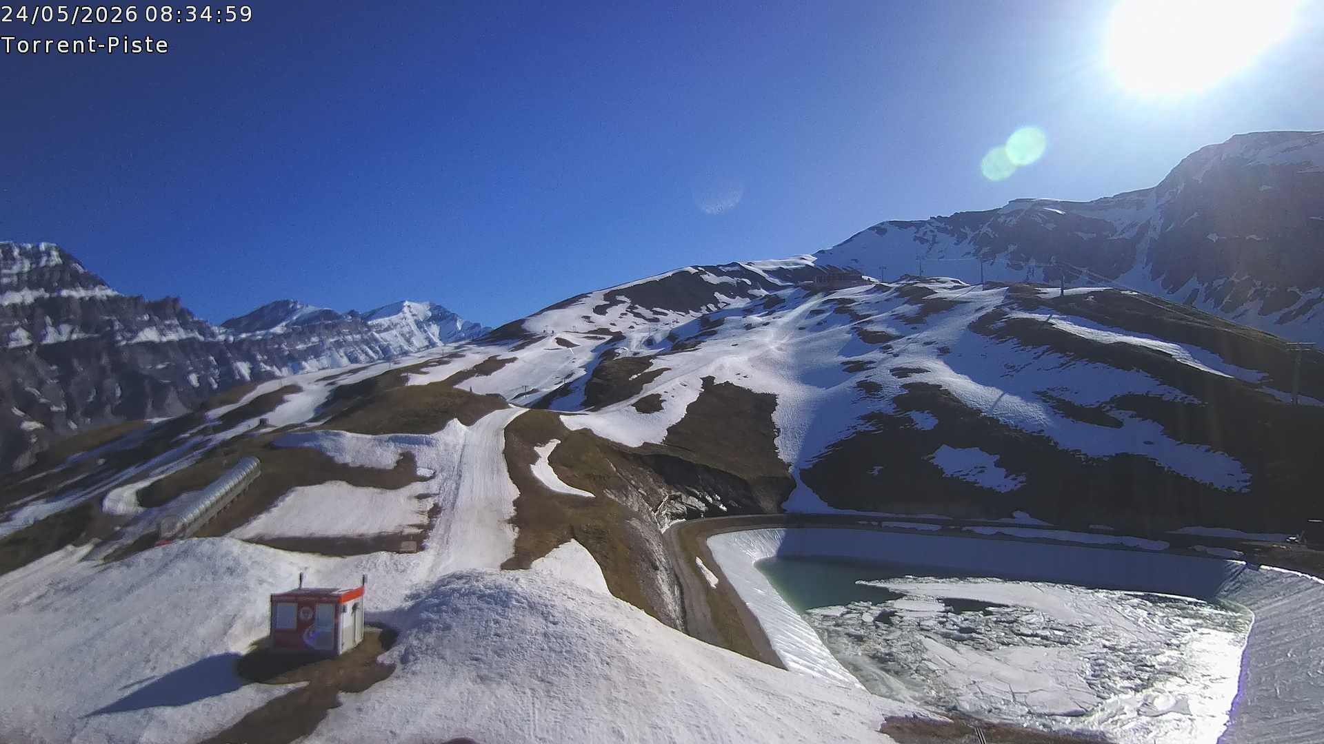 Archived image Webcam Leukerbad - Top station Rinderhütte