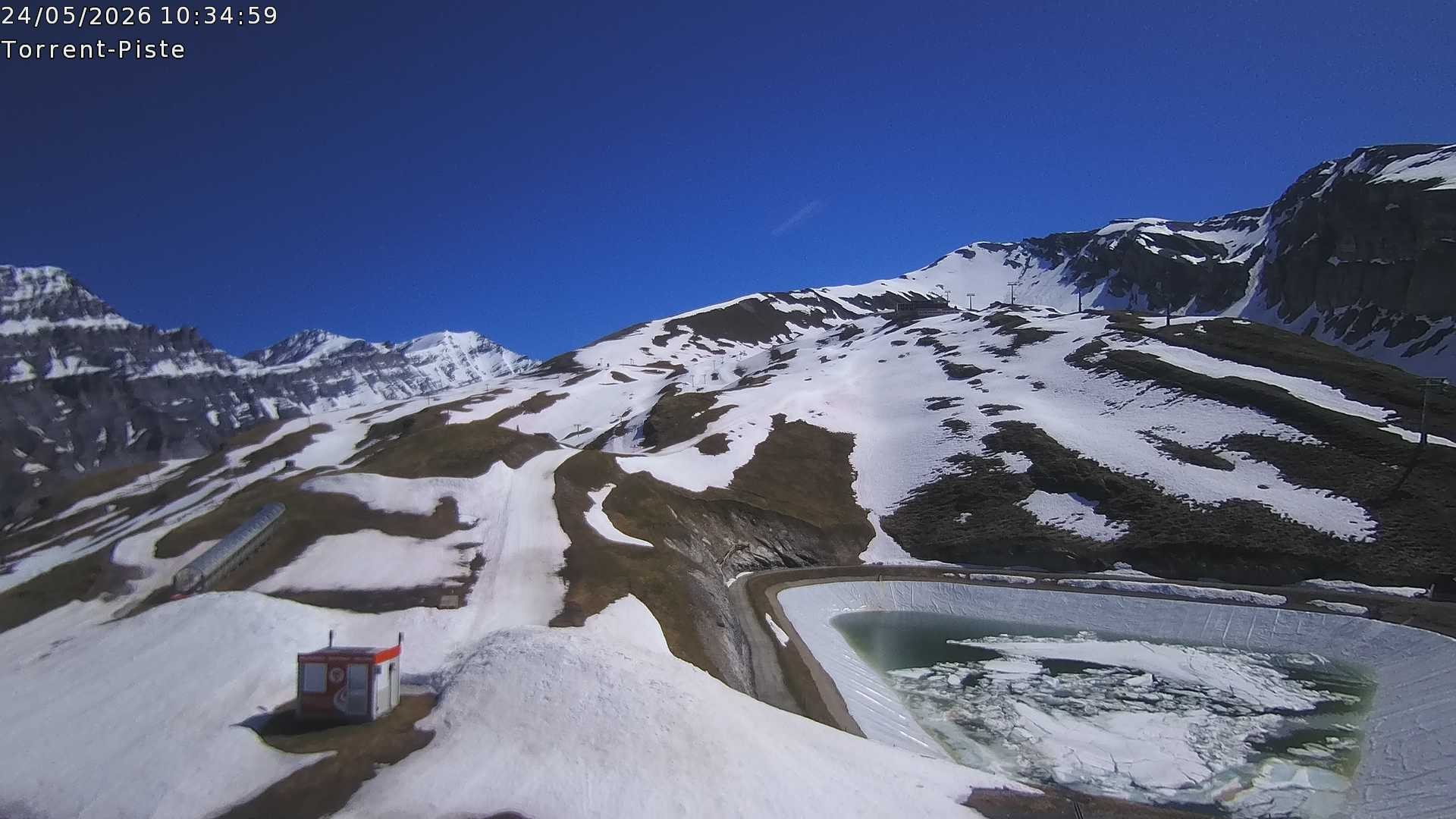 Archived image Webcam Leukerbad - Top station Rinderhütte