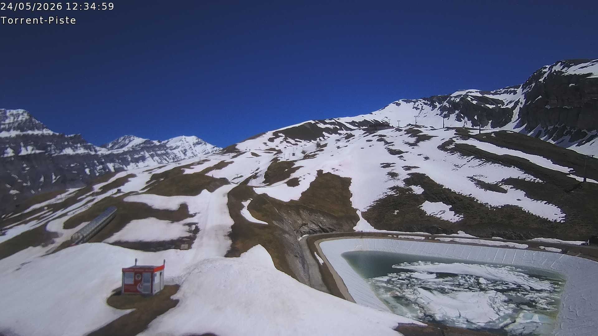 Archived image Webcam Leukerbad - Top station Rinderhütte