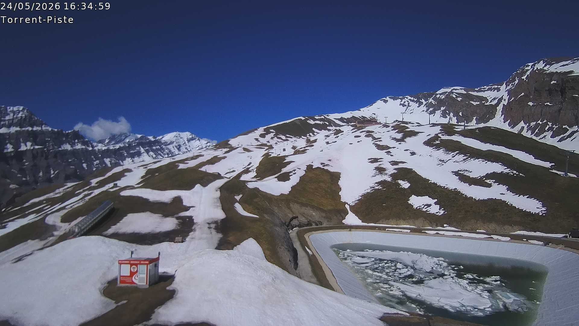 Archived image Webcam Leukerbad - Top station Rinderhütte