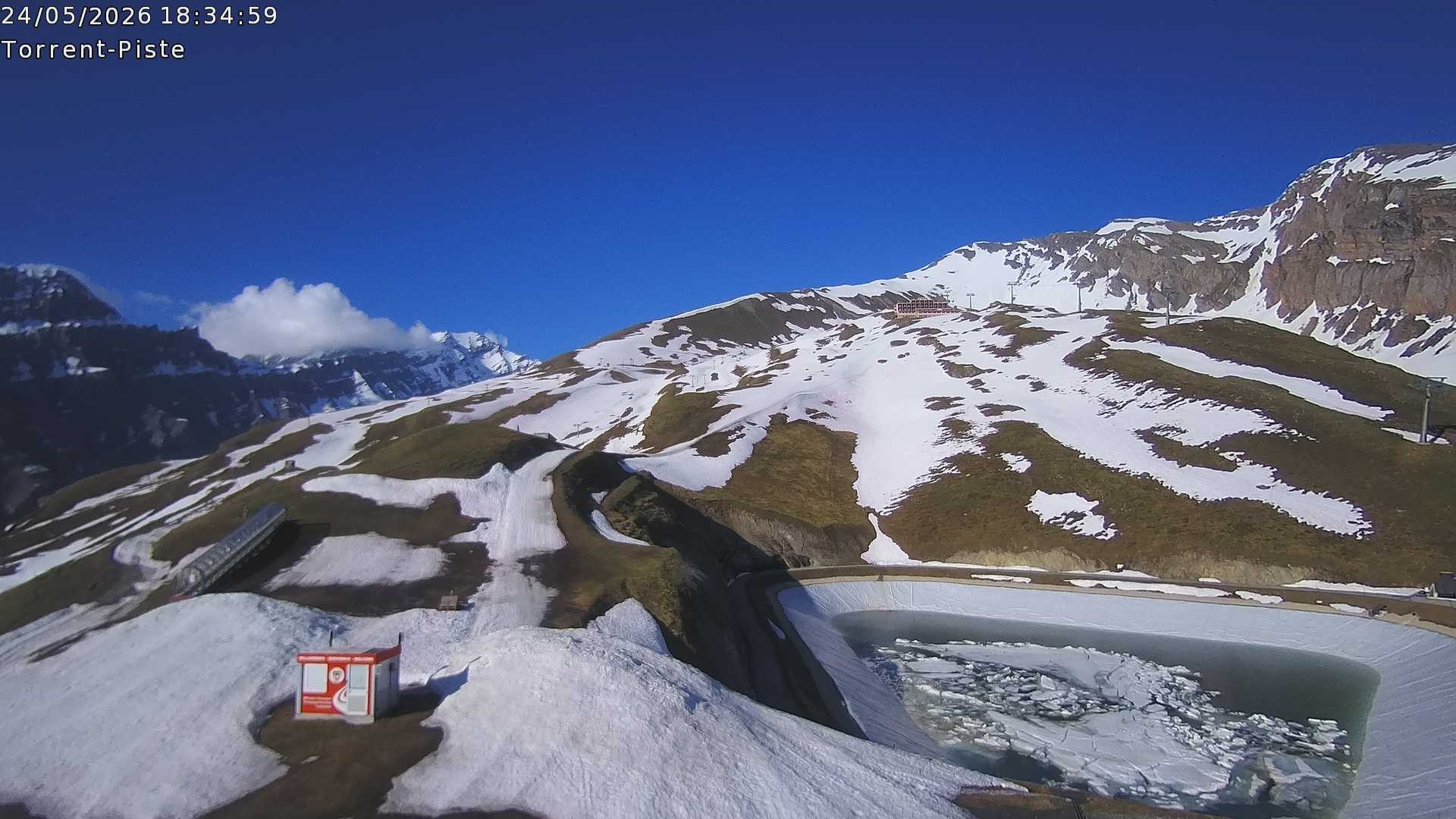 Archived image Webcam Leukerbad - Top station Rinderhütte