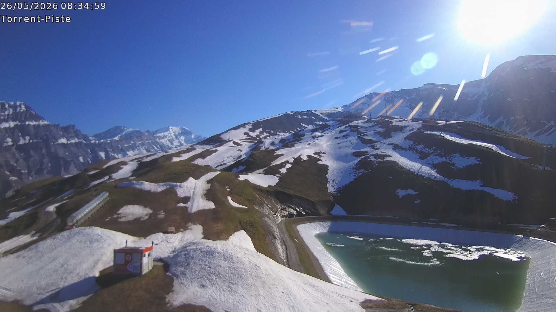 Archived image Webcam Leukerbad - Top station Rinderhütte