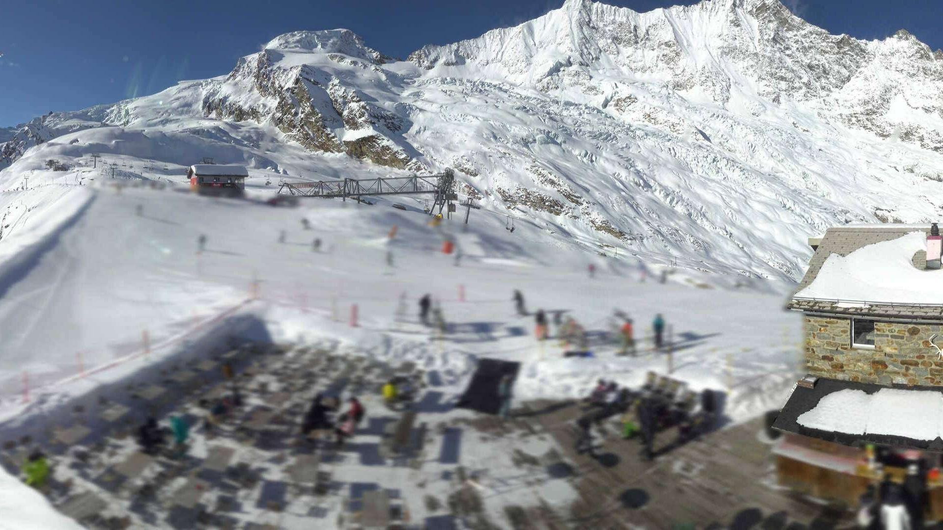 Archiv Foto Webcam Saas Fee - Längfluh Süd